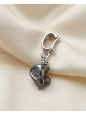 Altın Kaplama Açılabilir Klipsli Barok Inci Charm