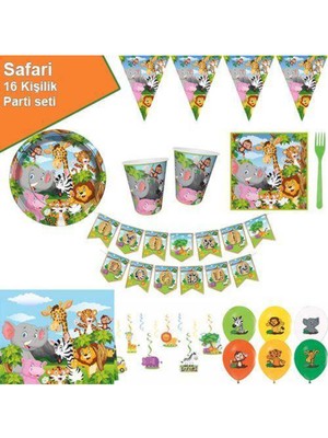 Parti Show Safari Parti Seti 16 Kişilik