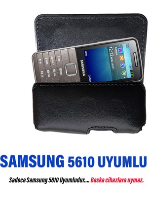 Feyza Design Tuşlu Telefon Kılıfı, Bel Çantası ve Kemerli Uyumlu S5610