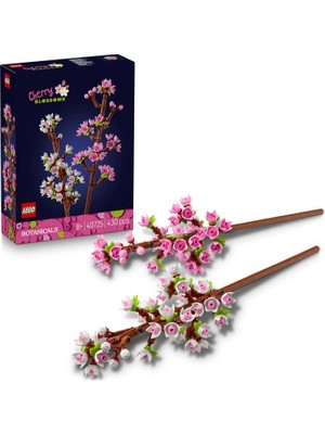LEGO Botanicals Kiraz Çiçekleri 40725 – 8 Yaş ve Üzeri Çocuklar Için Doğum Günü Hediyesi Fikri, Pastel Tonlarda Çiçeklerle Kaplı 2 Dal Içeren Dekoratif Yaratıcı Oyuncak Yapım Seti (