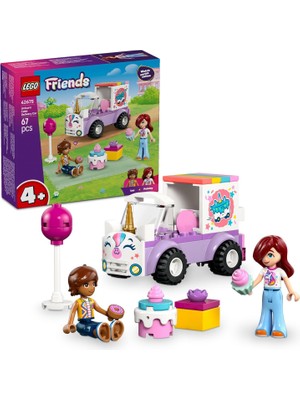 LEGO Friends Tek Boynuzlu At Pasta Dağıtım Arabası 42675 – 4 Yaş ve Üzeri Çocuklar Için Paisley ve Leo Mini Bebekleri ile Oyuncak Kek Içeren Yaratıcı Oyuncak Yapım Seti, Hediye Fikri (6