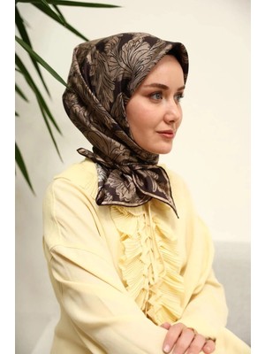 Silk Home Twill Ipek Eşarp - 11468-29 Acı Kahve