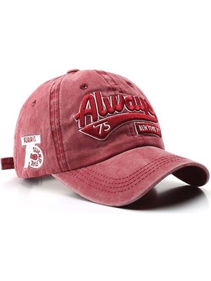 Valkyrie Vintage Baseball Şapka Unisex Ayarlanabilir Pamuk Spor Günlük Şapka Cap Kırmızı