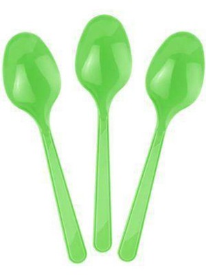Parti Show Yeşil Plastik Kaşık Lüks (25 Adet)
