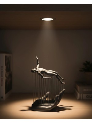 Astraltech 3D El Insan Figürü Gri Soyut Modern Dekoratif Biblo