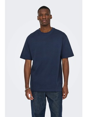 Only & Sons Onsfred % 100 Pamuk Relaxed Fit Bisiklet Yaka T Shirt Erkek T Shirt 22022532