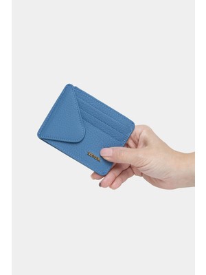 Massarelli Rewina x Hakiki Deri Kadın Cüzdan ve Kartlık Mavi MCZ9111