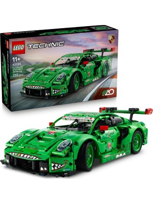 LEGO Technic Porsche 911 Gt3 R Rexy Ao Racing Araba 42224 – 11 Yaş ve Üzeri Çocuklar Için 4 Süspansiyon ile Açılan Kapılar ve Bagaj Içeren Oyuncak Araba Yapım Seti, Yaratıcı Hediye Fikr