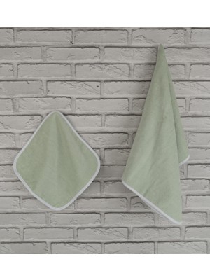 Baveno Home Pamuklu 30X30+50X80 cm Klasik Biyeli Havlu Seti Baveno