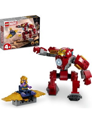 LEGO Marvel Iron Man Hulkbuster Thanos’a Karşı 76263 – 4 Yaş ve Üzeri Çocuklar Için Süper Kahraman Hediyesi Fikri, Iron Man ve Uçağıyla Thanos Minifigürleri Içeren Oyuncak Yapım Seti
