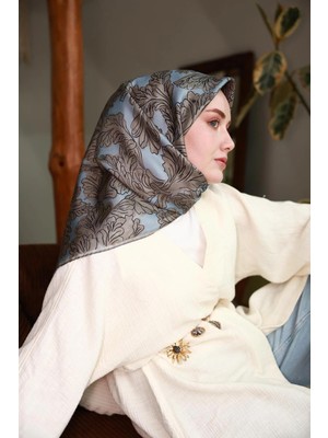 Silk Home Twill Ipek Eşarp - 11468-19 Mavi Vizon