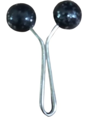 Popüler Sepet Eşarp Klipsi Top Model Simli Siyah 1 Adet