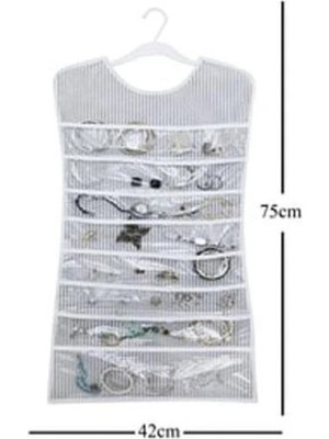 Esranın Dünyası Elbise Şeklinde Mücevher Takı Aksesuar Düzenleyici - Çizgili