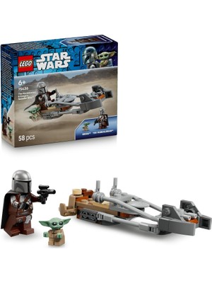LEGO Star Wars Mandalorian ve Grogu’nun Hız Motoru 75436-6 Yaş ve Üzeri Çocuklar Için Blaster Silahlı Mandalorian Minifigürü ve Grogu Içeren Yaratıcı Oyuncak Yapım Seti, Hediye Fikri (5