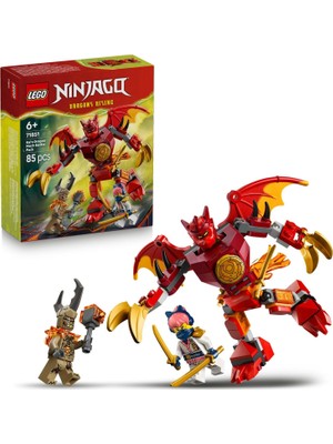 LEGO Nınjago Kai’nin Ejderha Robotu Savaş Paketi 71851-6 Yaş ve Üzeri Çocuklar Için 2 Kılıçlı Kai, Sora ve Pençeli Toprak Canavarı Minifigürleri Içeren Oyuncak Yapım Seti, Hediye Fikr