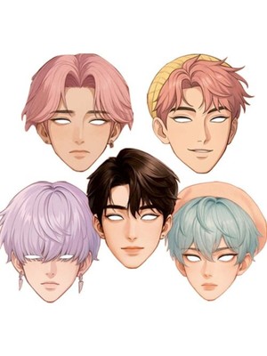 Parti Show Saja Boys 5'li Kağıt Maske