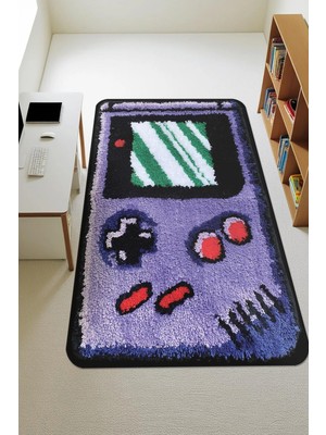 Dolce Mariee Mini Atari Game Boy Desenli Lazer Kesim Dijital Baskı Çocuk ve Genç Odası Halısı H0407