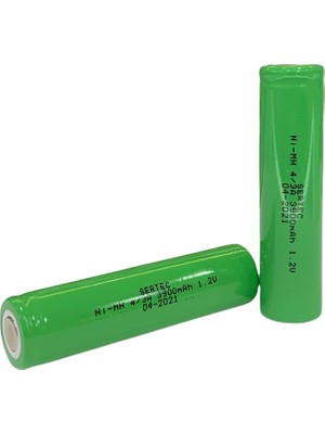 1.2V 3800 Mah - 4/3A - Ni-Mh Şarjlı Pil - (Başsız / Flat Head) Midastech