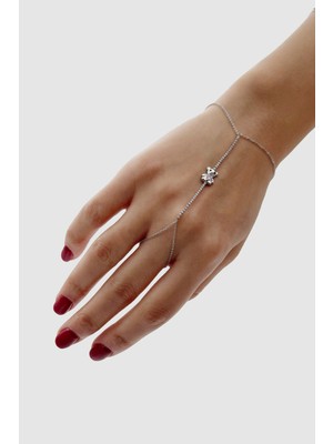 Wuclo Ayıcık Figürlü Pembe Taşlı Silver Gümüş Bijuteri Şahmeran