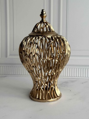 Rossev Antik Eskitme Altın 8 Parça Salon Aksesuarı