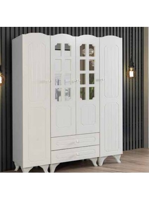 Yuvaset Home Eylül 4 Kapılı Aynalı Gardırop