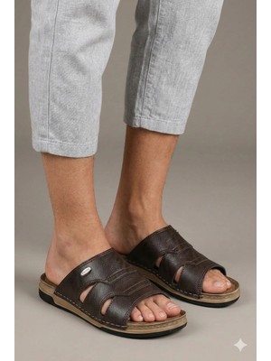 Benitto Kids Enova Suni Deri Rahat Ev ve Dışarı Erkek Terliği BNT203