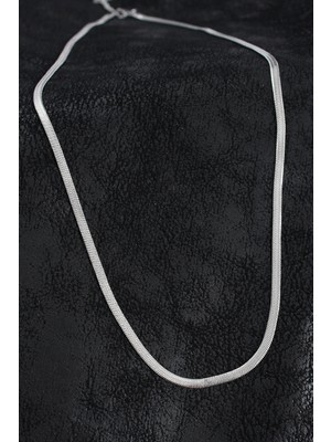 316L Çelik Klasik Italyan Zincir Model Gümüş Renk Erkek Kolye