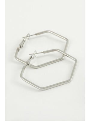 MidasTech Beşgen Halka Küpe 4 cm Nemere