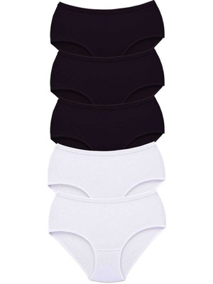 MidasTech 5 Adet Tutku Kadın Yüksek Bel Bato Kalın Lastik Külot S5 Nemere