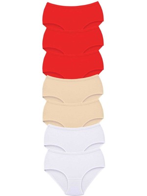 MidasTech 7 Adet Tutku Kadın Yüksek Bel Bato Kalın Lastik Külot S18 Nemere