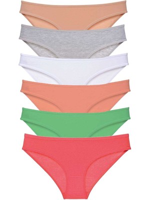 MidasTech 6 Adet Süper Eko Set Likralı Kadın Slip Külot Renk 6 Nemere