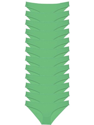 MidasTech 12 Adet Süper Eko Set Likralı Kadın Slip Külot Yeşil Nemere