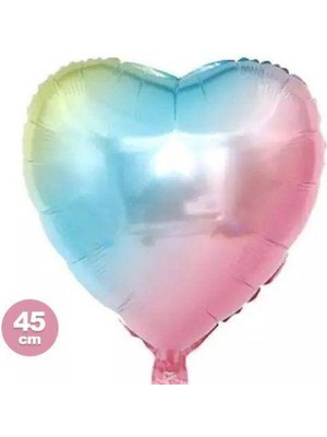 Parti Show Rainbow Karışık Renkli Kalp Folyo Balon 45 cm