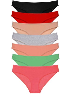 MidasTech 7 Adet Süper Eko Set Likralı Kadın Slip Külot Set 4 Nemere