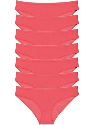 MidasTech 7 Adet Süper Eko Set Likralı Kadın Slip Külot Fuşya Nemere