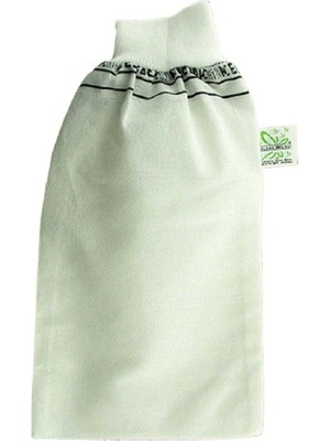 MidasTech Beyaz Banyo Hamam Kesesi Lastikli 25X17 cm Nemere