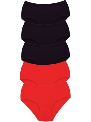 MidasTech 5 Adet Tutku Kadın Yüksek Bel Bato Kalın Lastik Külot S2 Nemere