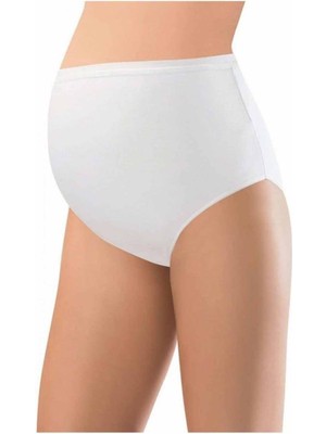 MidasTech Pamuklu Hamile Likralı Bato Külot Beyaz - 3324A Nemere