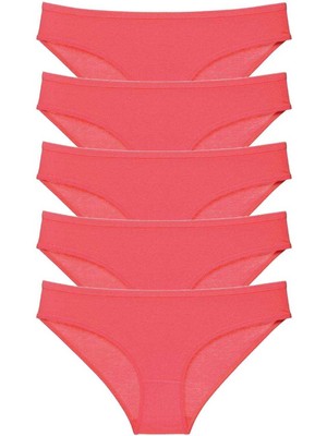 MidasTech 5 Adet Süper Eko Set Likralı Kadın Slip Külot Fuşya Nemere