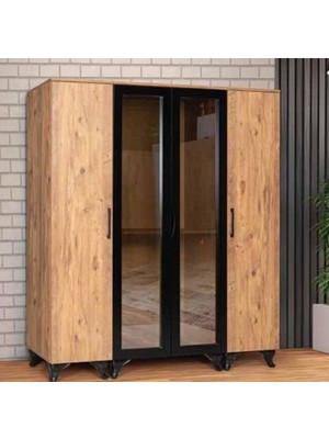 Yuvaset Home Mina 4 Kapılı Gardırop