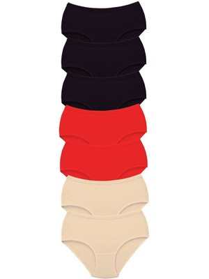 MidasTech 7 Adet Tutku Kadın Yüksek Bel Bato Kalın Lastik Külot S11 Nemere