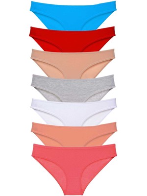 MidasTech 7 Adet Süper Eko Set Likralı Kadın Slip Külot Set 5 Nemere