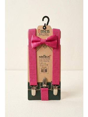 Meriç Bebe Ayarlanabilir Çocuk Pantolon Askısı ve Papyon Takımı