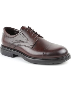 Libero H1090 Hakiki Antik Deri Şok Emici Eva Taban Bağcıklı Erkek Klasik Takım Elbise Ayakkabısı