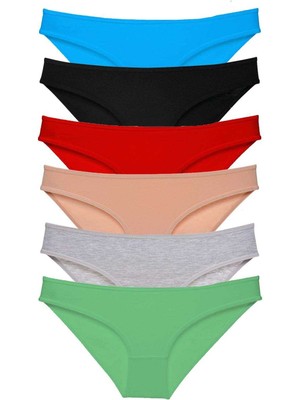 MidasTech 6 Adet Süper Eko Set Likralı Kadın Slip Külot Renk 2 Nemere