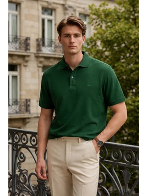 Damga Erkek Elite Comfort Yeşil Polo Yaka Tişört