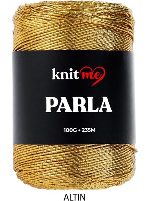 Knitme Parla Altın Simli Çanta ve Aksesuar Örgü İpliği Renkli 100 gr Hafif ve Modern