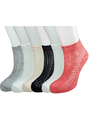 MidasTech 6 Adet Örgü Işlemeli Kadın Fantezi Bilek Çorap Nemere