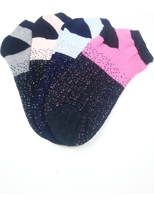 MidasTech Kadın Bilek Çorap Yazlık Pamuklu Yumuşak Nokta Desen 4 Çift Nemere