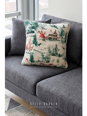 Sleep Garden Kırlent Iki Taraflı Peluş Konforlu Şık Desenli 45X45